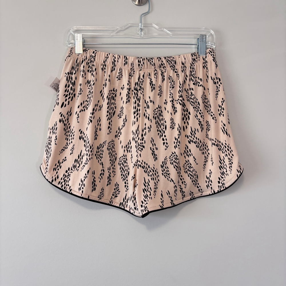 State of Day Women's 2X Beige & Black 2-Pc. Short-Sleeve & Shorts Pajama Set NWT - Picture 9 of 10